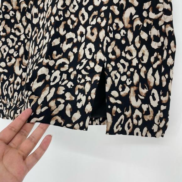 H&M Leopard Print Mini Skirt Size Small - Picture 4 of 7